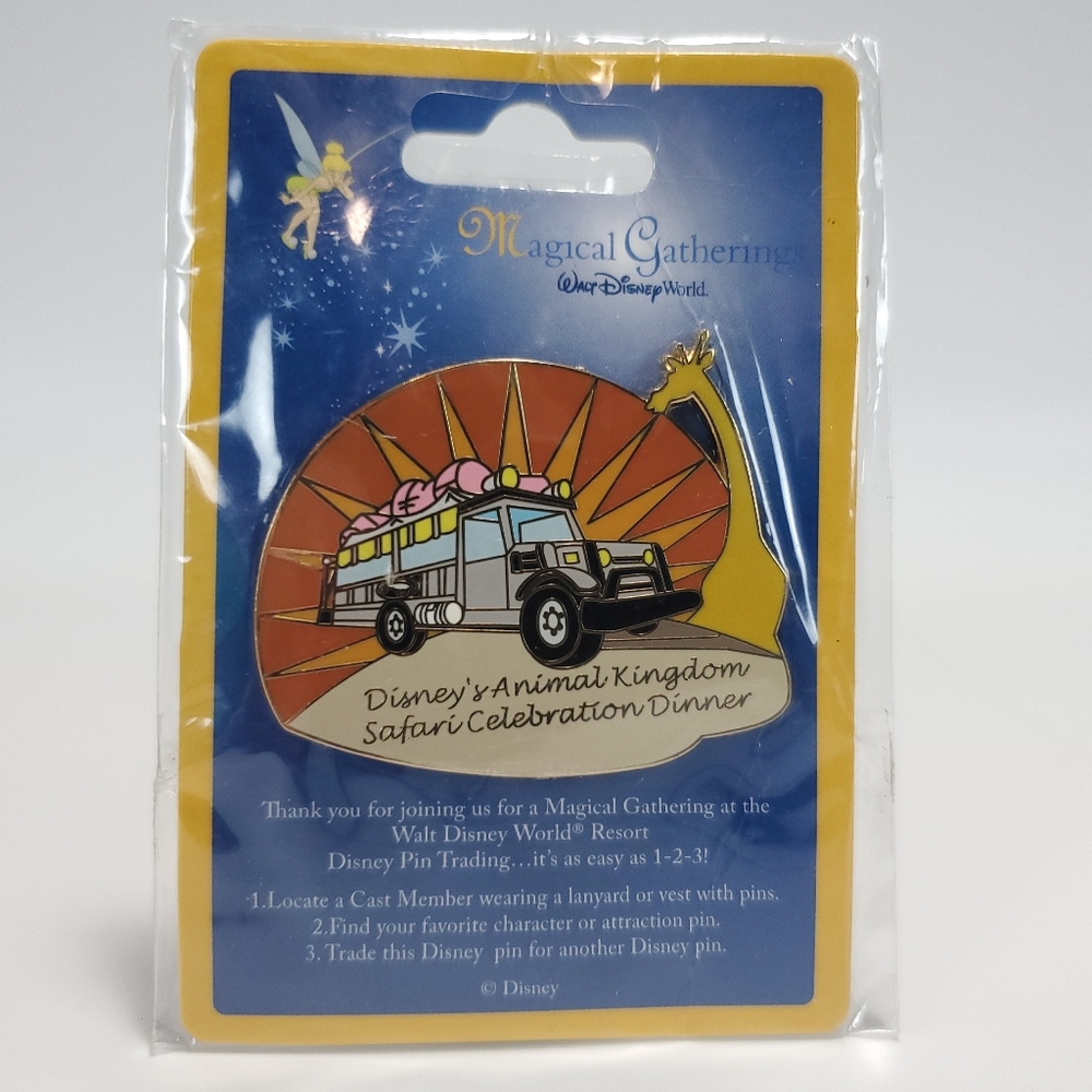 Disney's Animal Kingdom Safari Celebration Dinner Enamel Pin - New